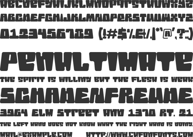 Monicho - Personal Use font preview