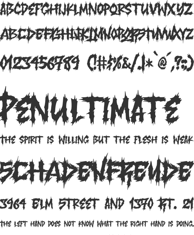 Room Number Font - Personal Use font preview