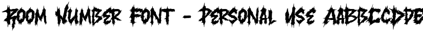 Room Number Font - Personal Use font