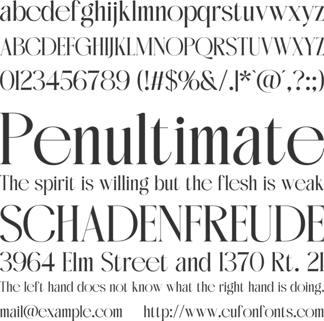 Hurion - Personal Use font preview