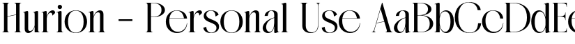 Hurion - Personal Use font