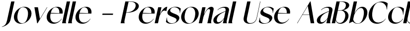 Jovelle - Personal Use font
