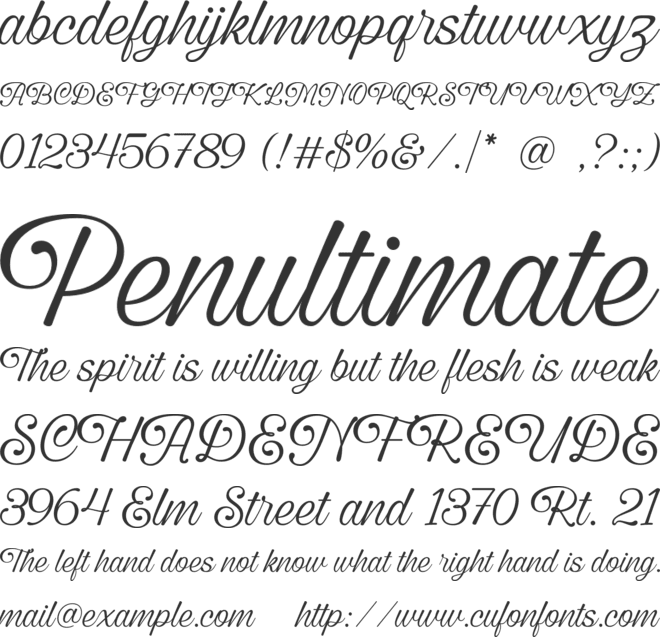 Vintage Millenia font preview