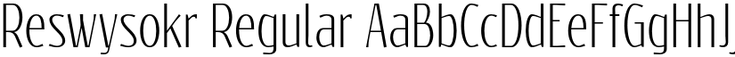Reswysokr Regular font