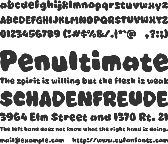 Yabaleya font preview