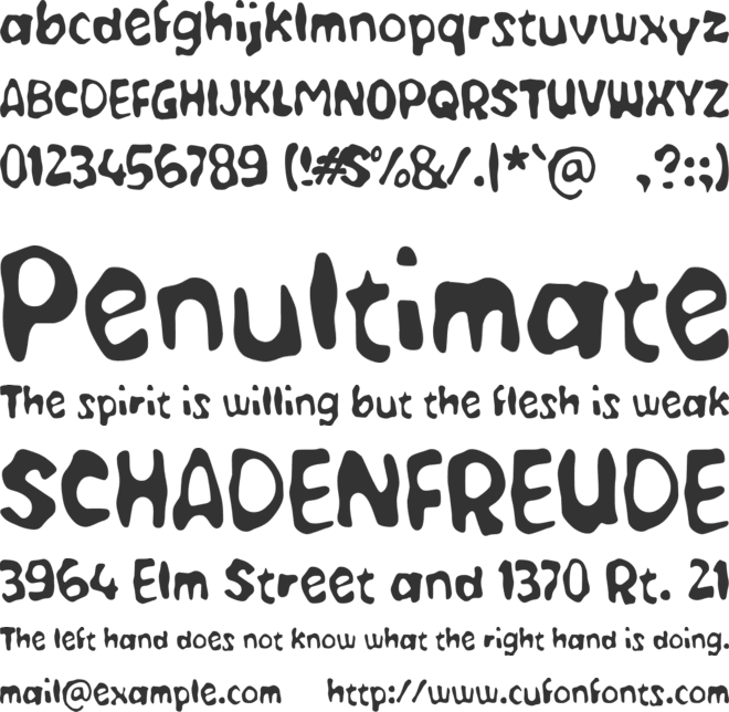 Yablaso font preview