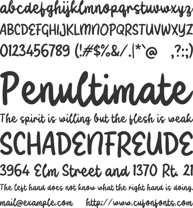 Yabakiya font preview