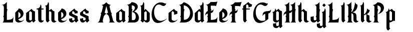 Leathess font