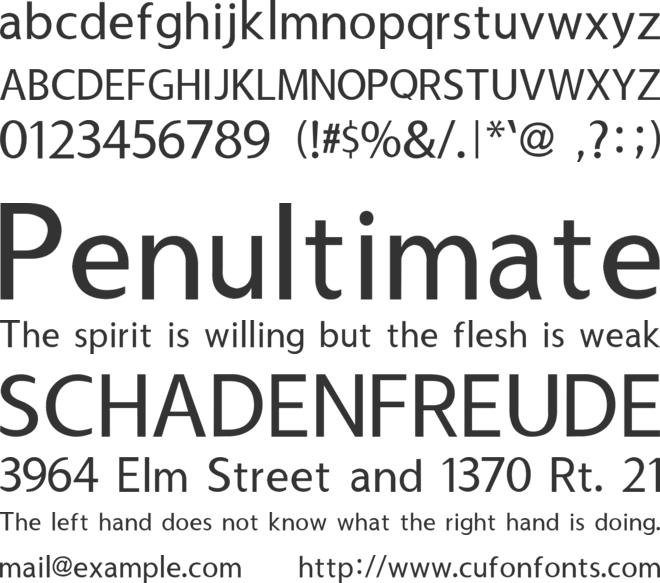 Usuality font preview