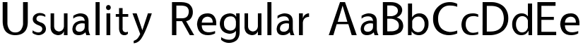 Usuality Regular font