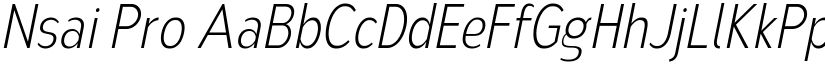Nsai Pro font