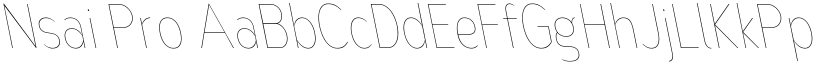 Nsai Pro font