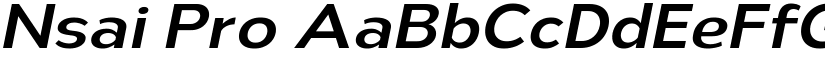 Nsai Pro font