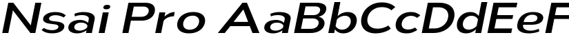 Nsai Pro font