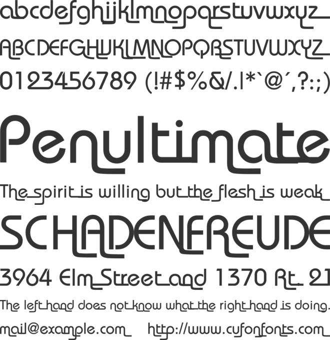 Bauhaus Stash font preview