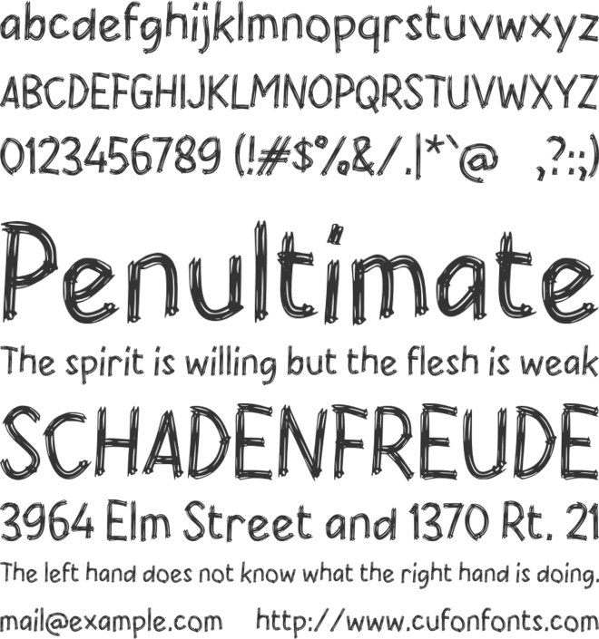 Yabersenda font preview