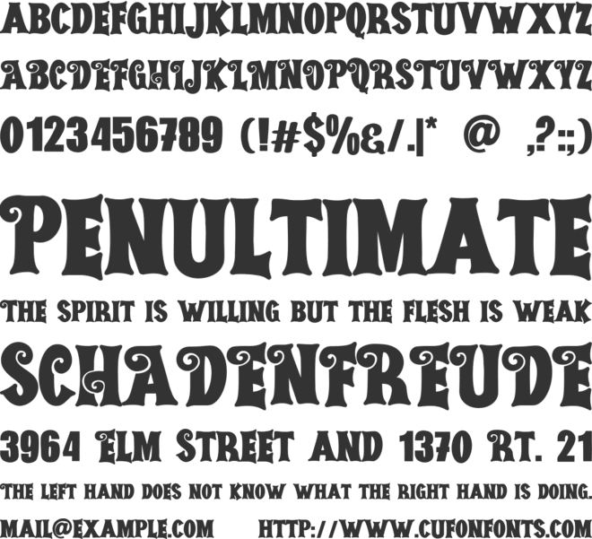 The Sansta Free Version font preview