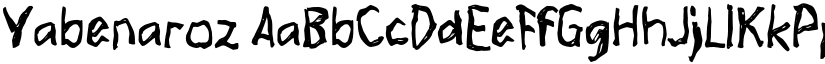 Yabenaroz font