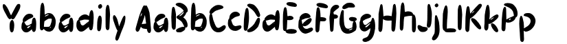 Yabadily font download