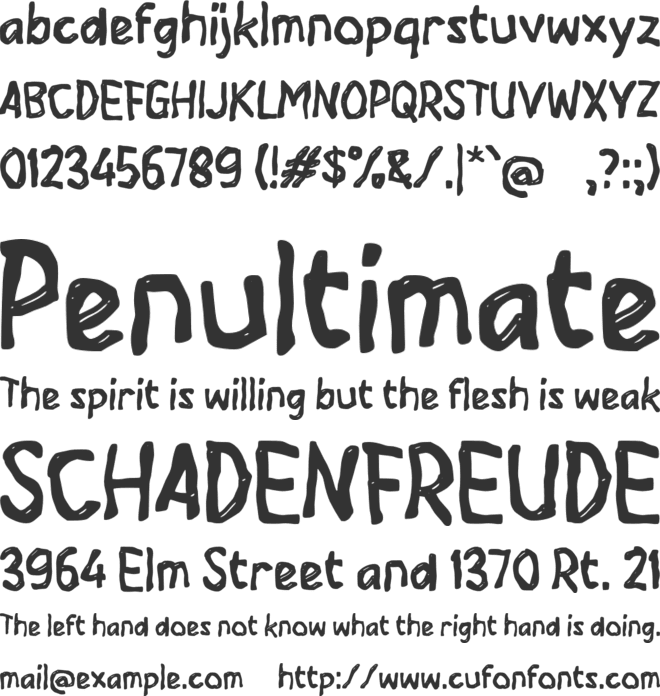 Yabazyo font preview