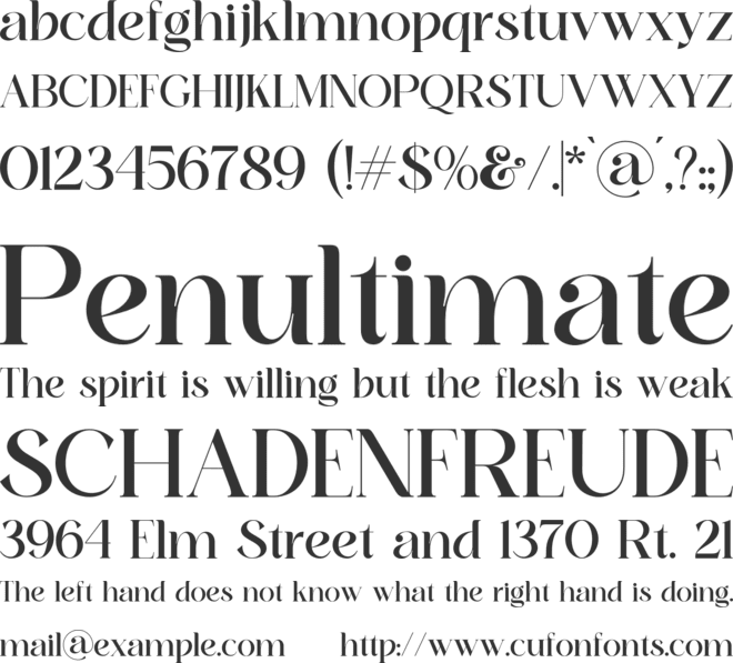 Glasing font preview