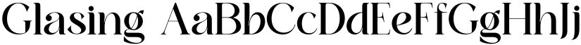 Glasing font