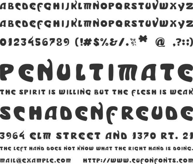 Moderno font preview
