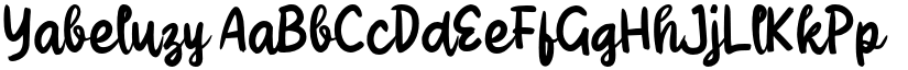 Yabeluzy font download