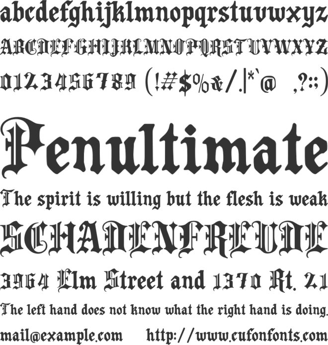 Ravencourt font preview