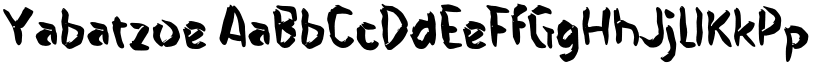 Yabatzoe font