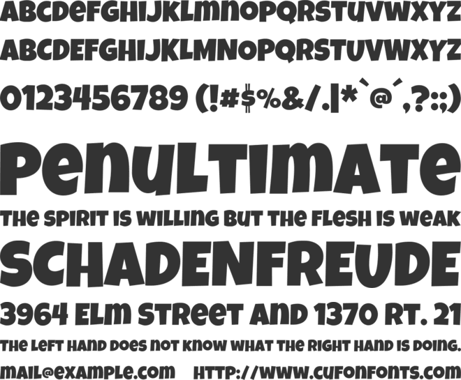 Luckiest Guy font preview