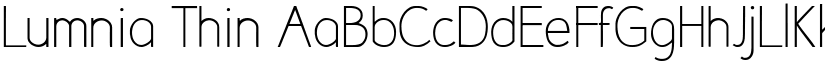 Lumnia Thin font