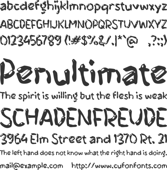 Yablemove font preview