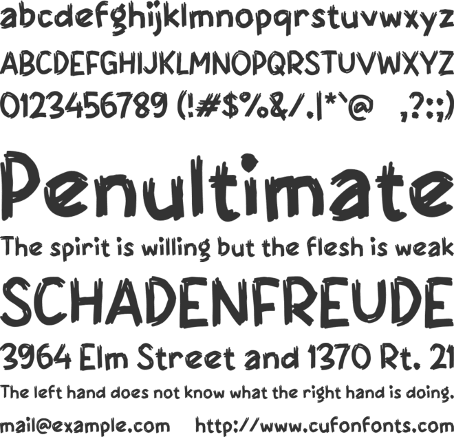 Yabogimy font preview