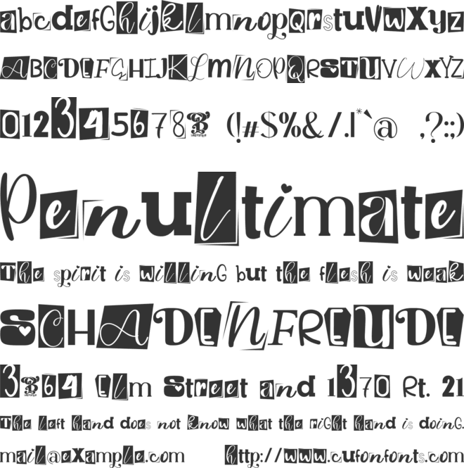 Riot Funky font preview