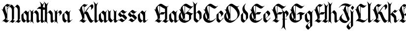 Manthra Klaussa font
