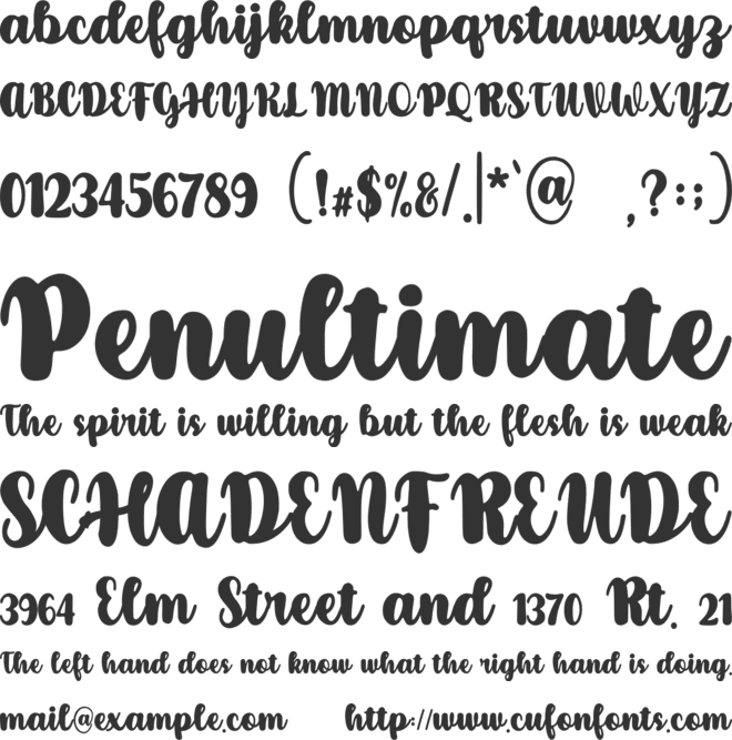 Brushberry font preview