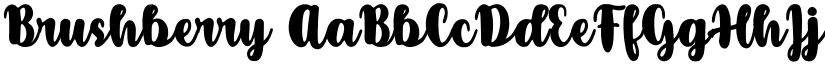 Brushberry font