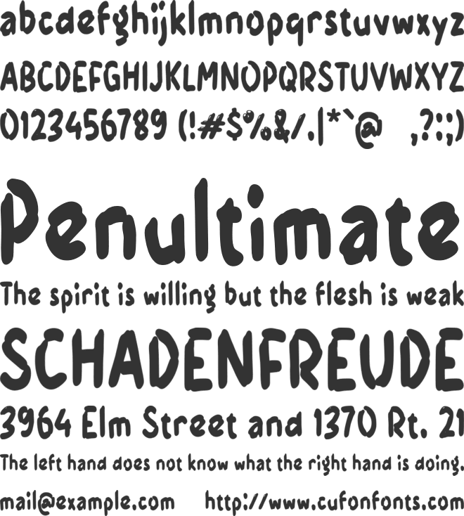 Yabemoz font preview