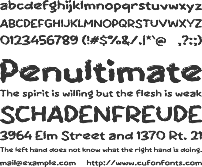 Yabantome font preview