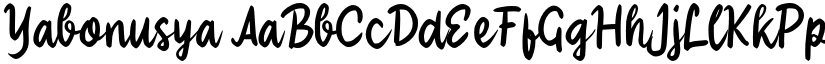 Yabonusya font download