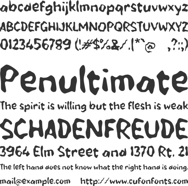 Yabeore font preview