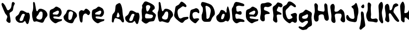 Yabeore font
