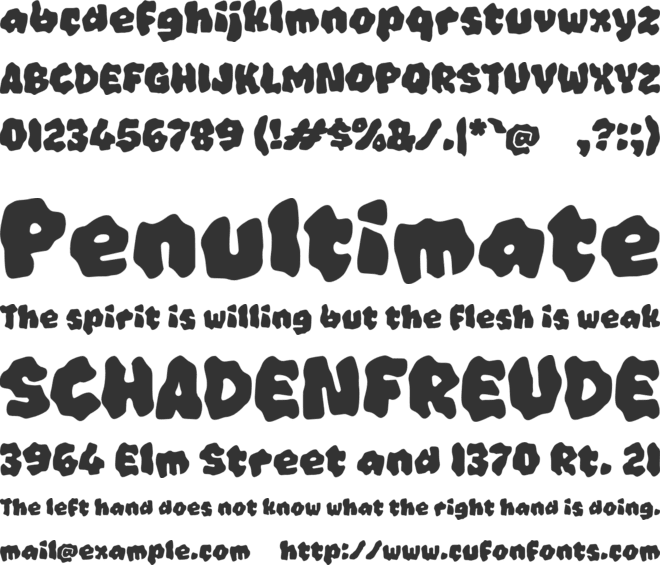 Yabsoll font preview