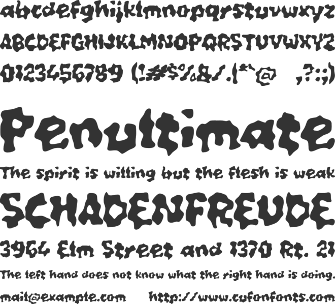 Yabimprof font preview