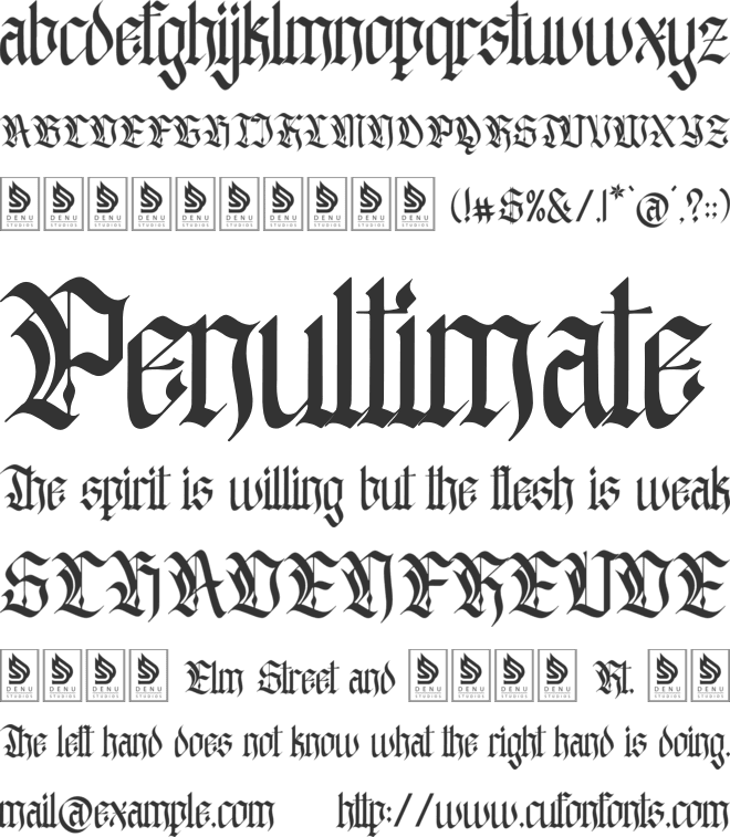 Lawlliet font preview