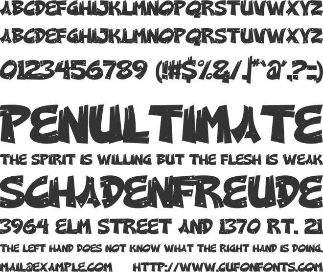 Wood Crack font preview