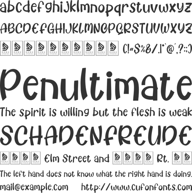 Stand Rolling font preview