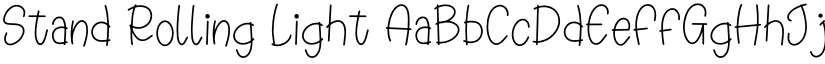 Stand Rolling Light font