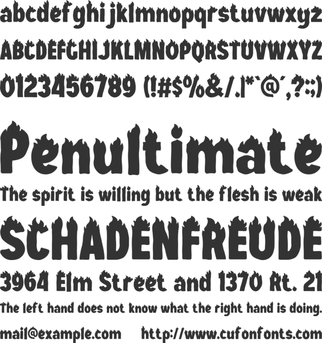 Firefolk font preview